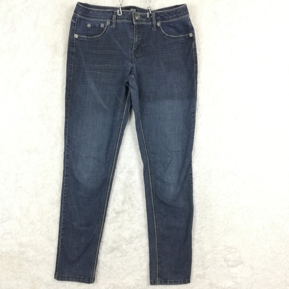 A.N.A Womens Jeans Skinny Blue Denim Mid Rise Medium Indigo‎ Rinse Stretch 10